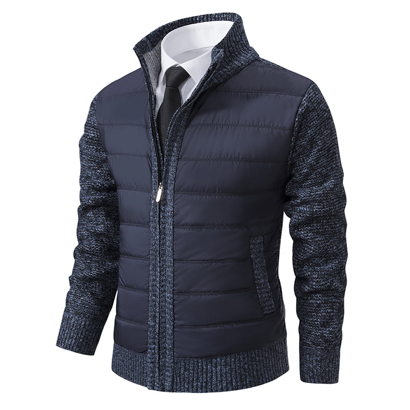 Men's Winter Zipper Cardigan – Warm Soft Knit for Elegant Layers