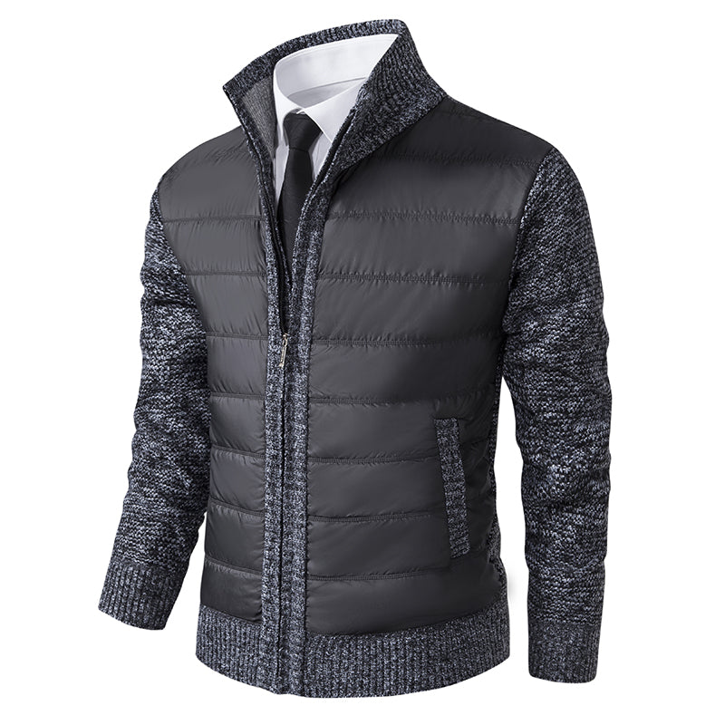 Men's Winter Zipper Cardigan – Warm Soft Knit for Elegant Layers