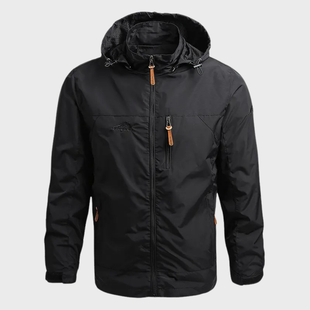 Men's Hooded Waterproof Rain Jacket – Lightweight Outdoor Commute