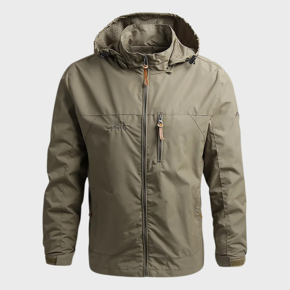 Men's Hooded Waterproof Rain Jacket – Lightweight Outdoor Commute