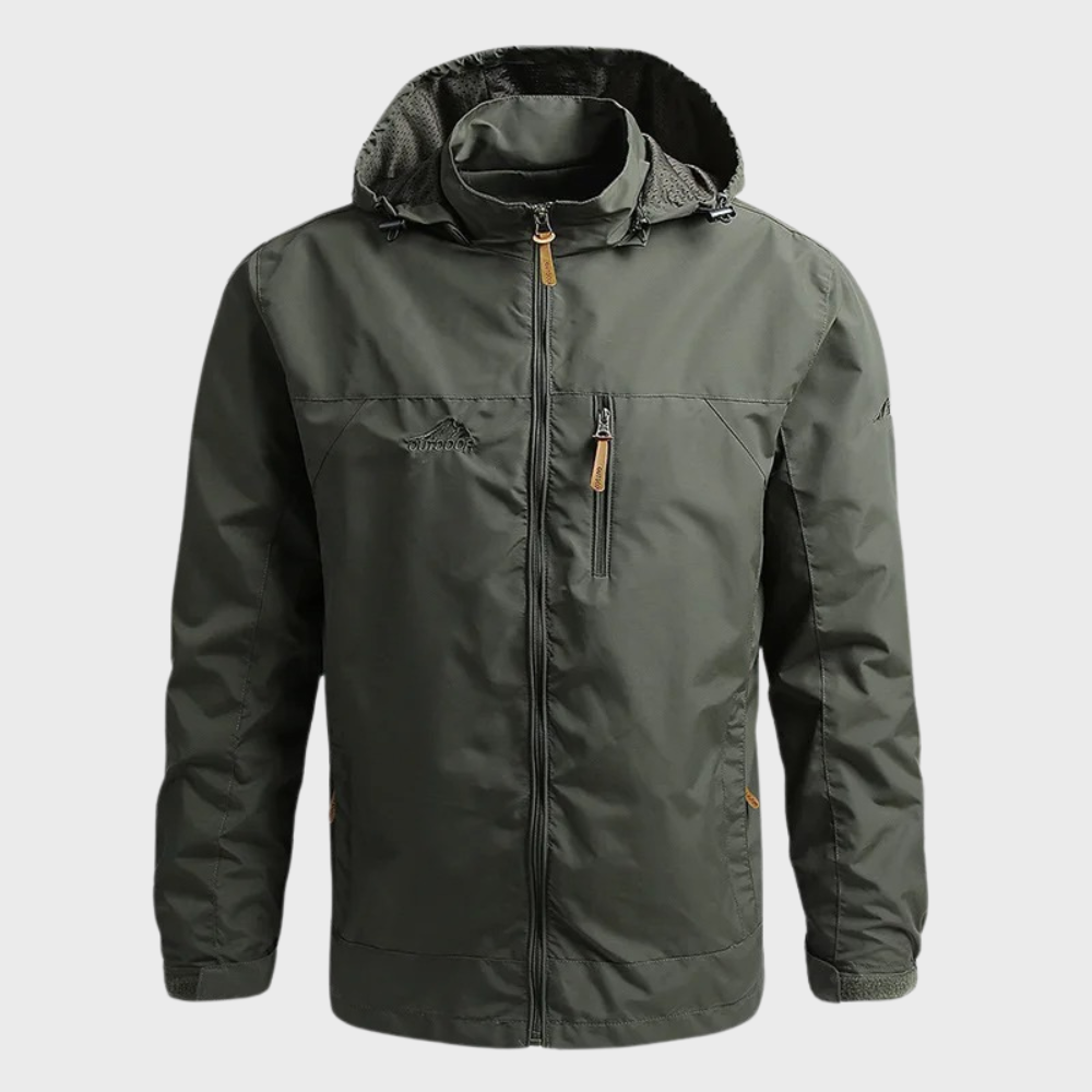 Men's Hooded Waterproof Rain Jacket – Lightweight Outdoor Commute
